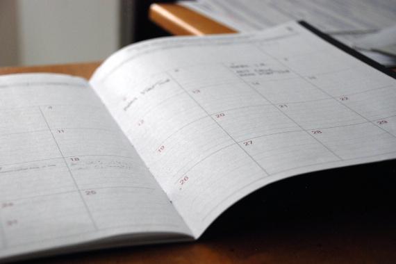 Open calendar notebook